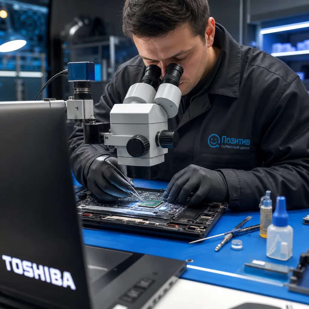 Замена видеокарты ноутбука Toshiba в Липецке
