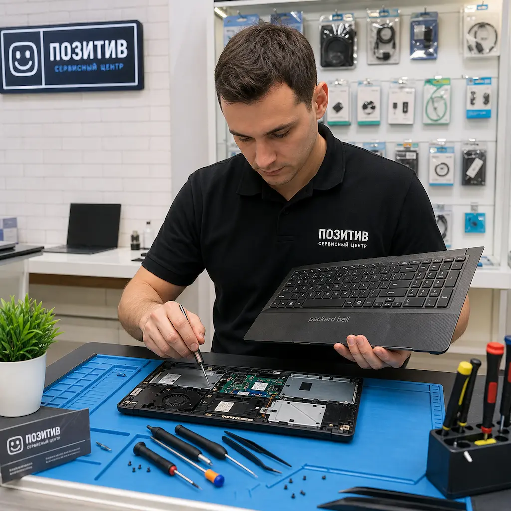 заменить клавиатуру на ноутбуке Packard Bell в Липецке