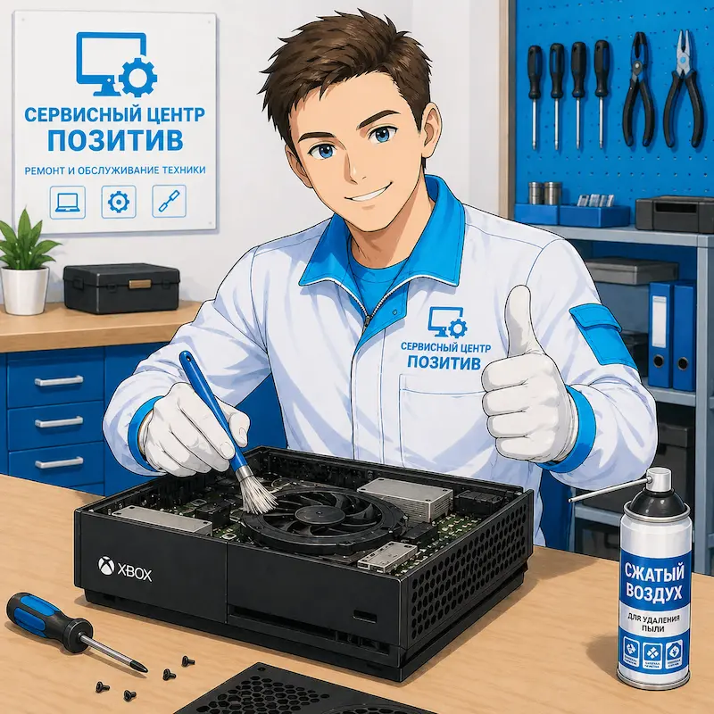 Чистка игровой приставки от пыли в Липецке | Замена термопасты