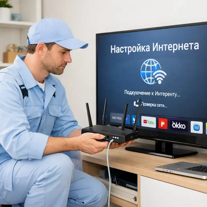 Настройка интернета на телевизоре в Липецке