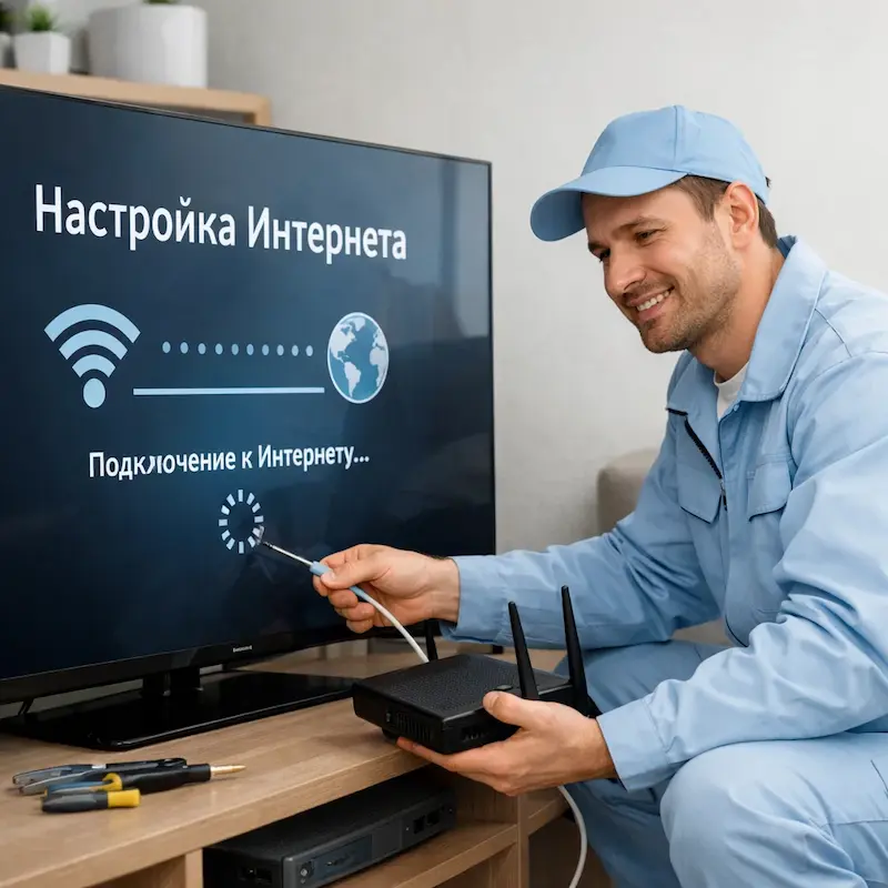 Настройка интернета на ТВ в Липецке