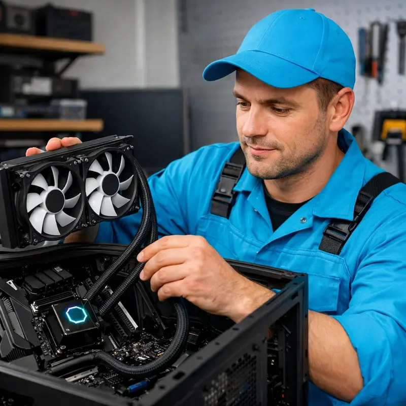 Установка водяного охлаждения на компьютер в Липецке